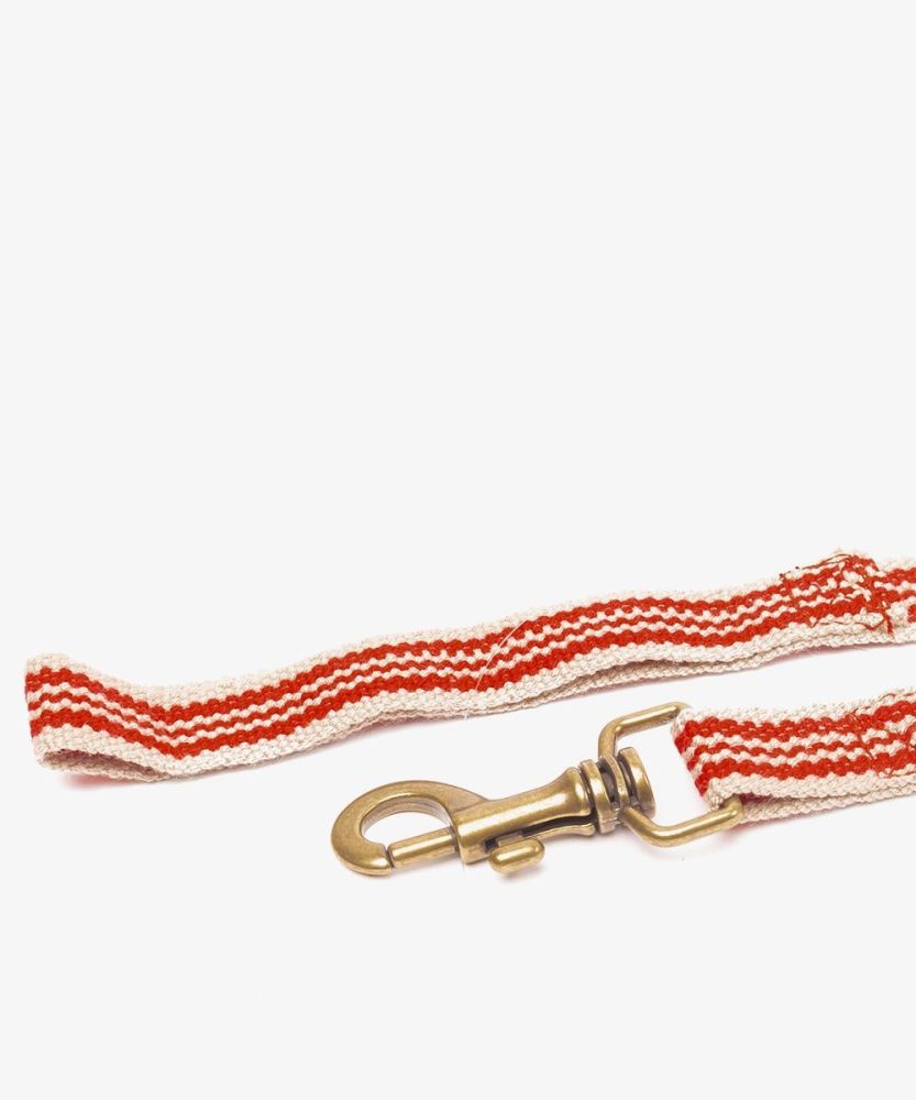 CORREA PARA PERRO PEQ / MED ROJO Y BEIGE
