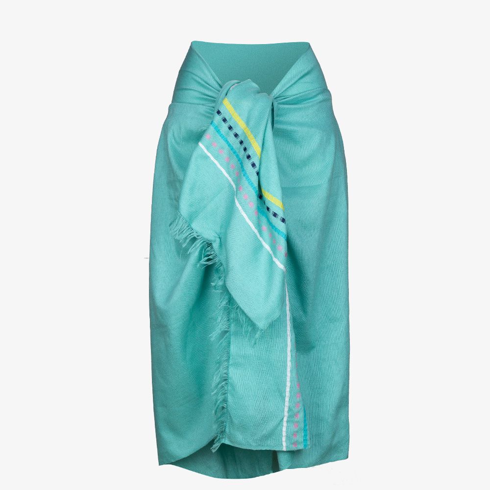 Handloom Pareo MEDITERRANEO - TURQUOISE