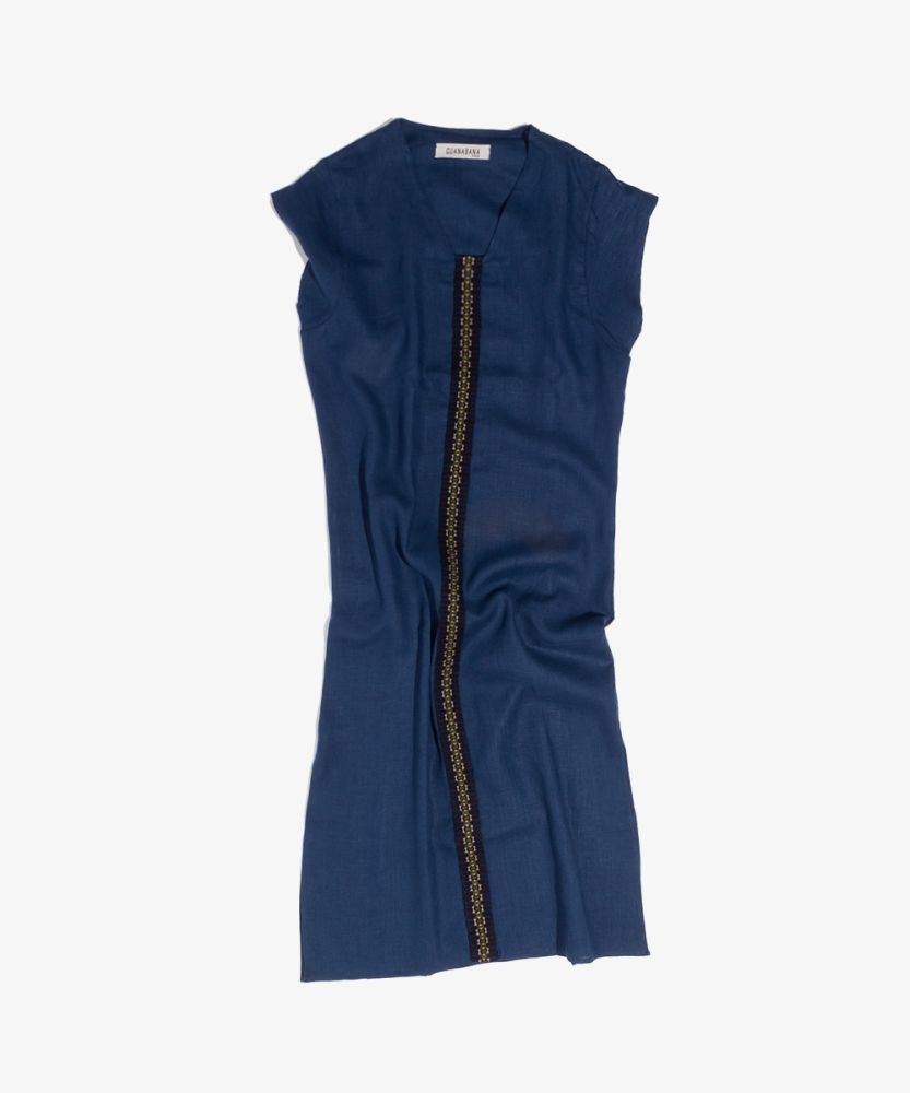 KAFTAN NILO - BLUE WITH RIBBON