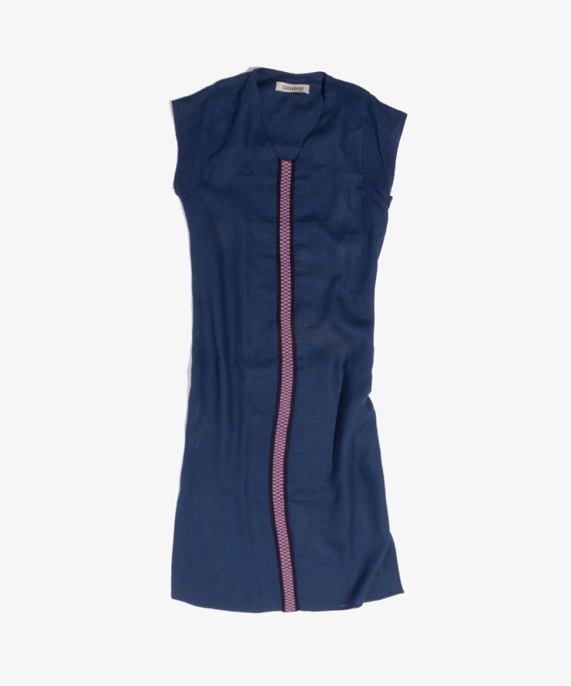 KAFTAN NILO - BLUE WITH RIBBON