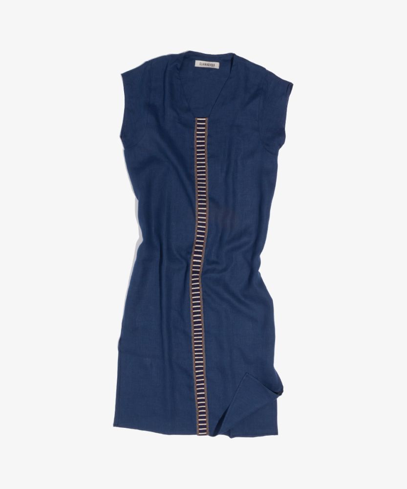 KAFTAN NILO - BLUE WITH RIBBON