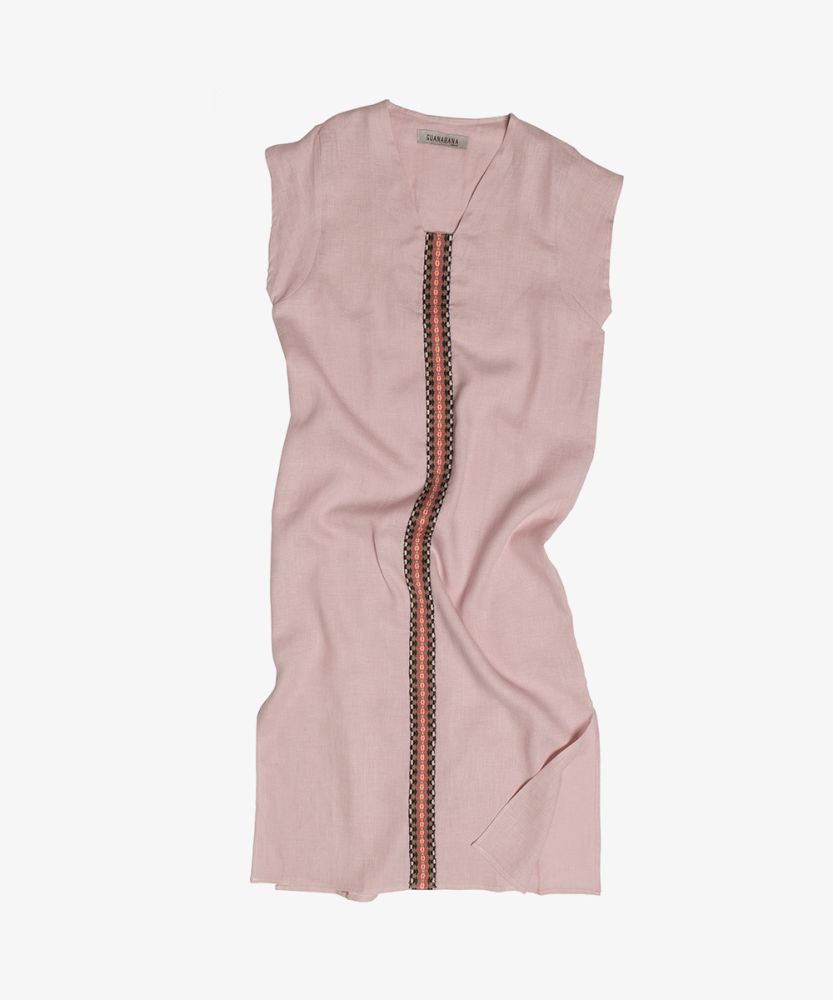 KAFTAN NILO - PALE ROSE WITH RIBBON