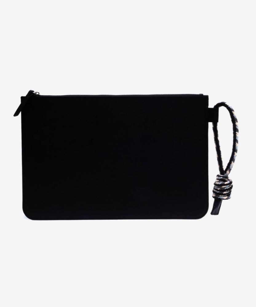 LEATHER COMPUTER CASE - BLACK