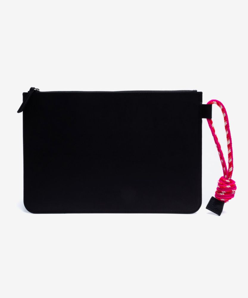 LEATHER COMPUTER CASE - BLACK