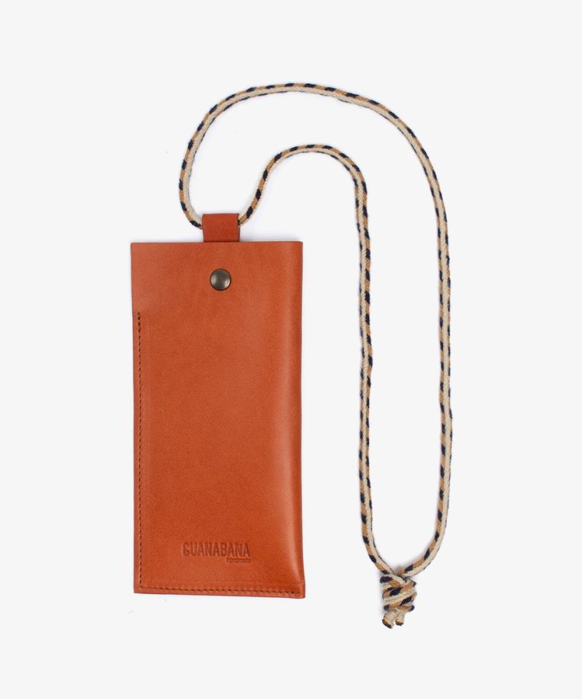 LEATHER SUNGLASSES CASE - BROWN 