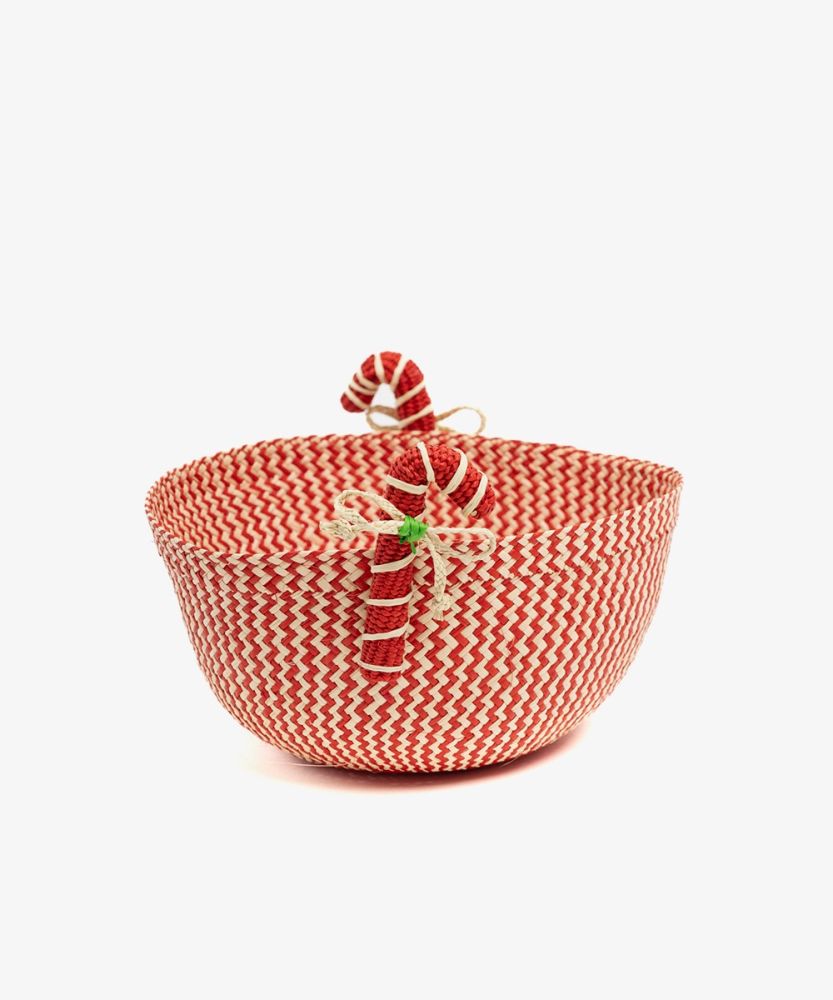 Bowl M - ZZ RED + CANDY CANE 