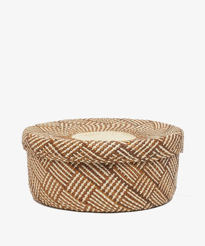 Cesta MEXICAN para tortillas ZIGZAG - Africa marron