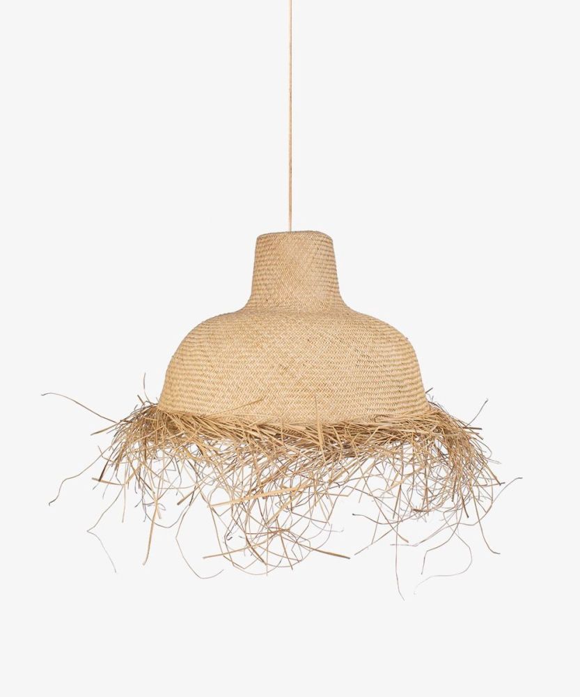 ALEJANDRA Lampshade with fringes - TOSTADO