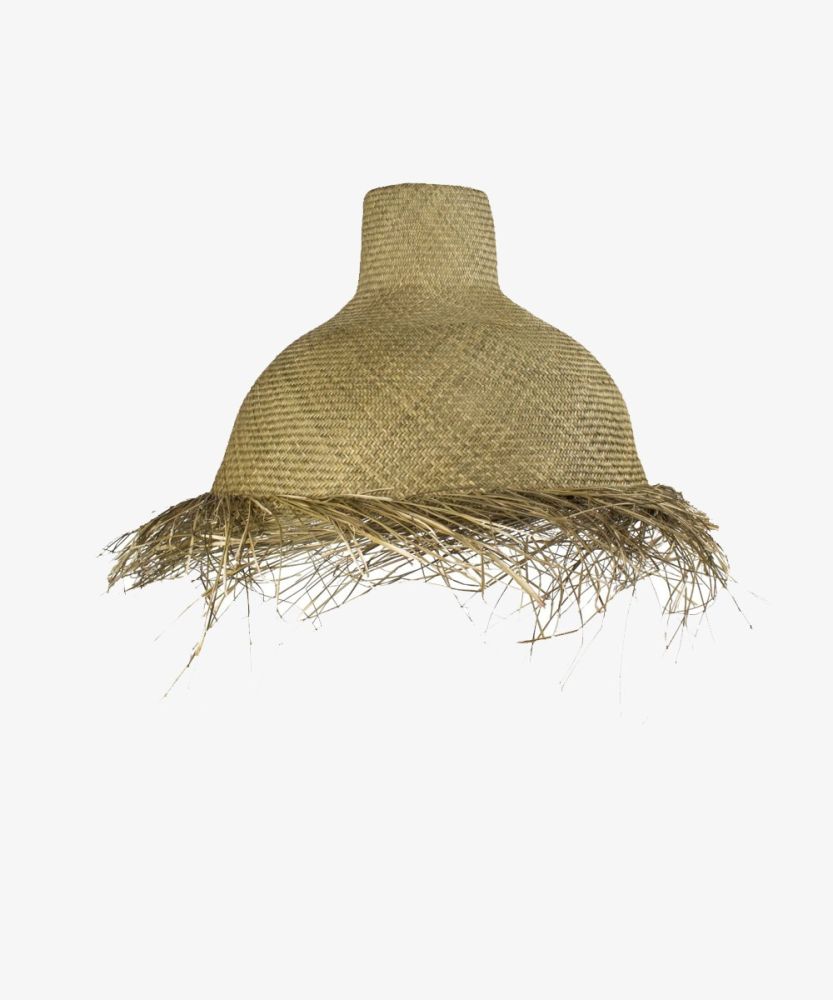 ALEJANDRA Lampshade with fringes - WALLNUT