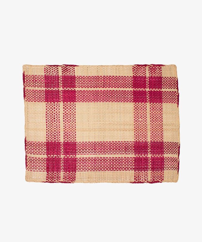 Straw placemat- SET OF 4 - PINK