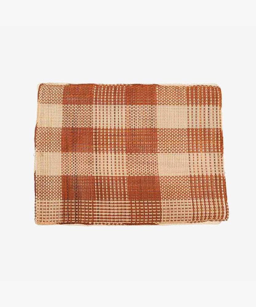 INDIVIDUAL RECTANGULAR-  1 pza  - BEIGE & TERRACOTA