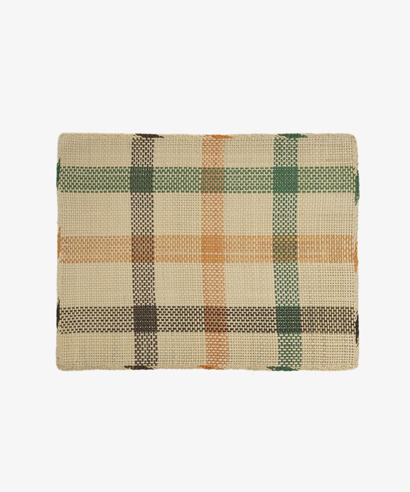 Rectangular placemat - 1 UNIT BEIGE GREEN & CORAL