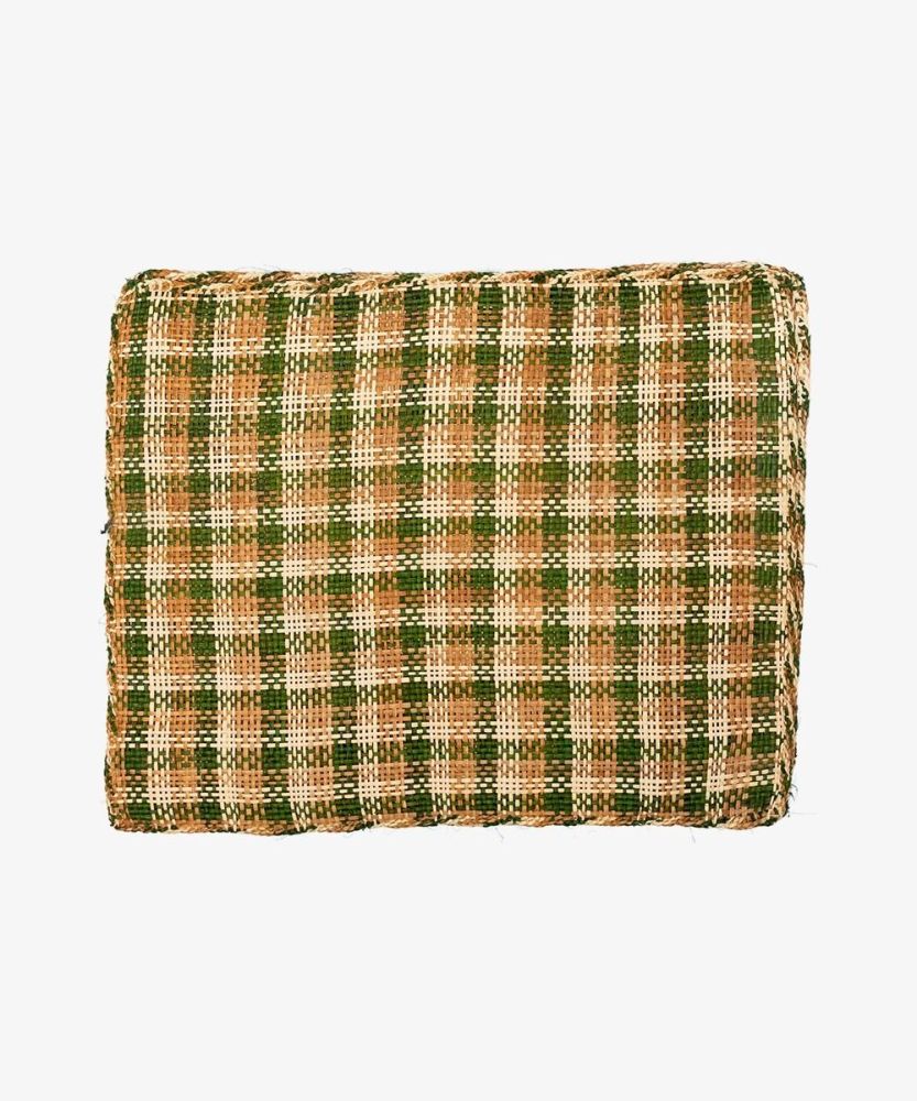 INDIVIDUAL RECTANGULAR -  1 UND - VERDE Y TOSTADO
