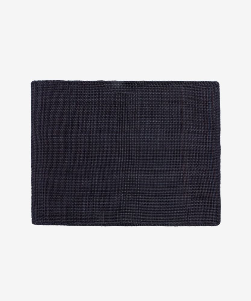Straw placemat- SET OF 6  - Black