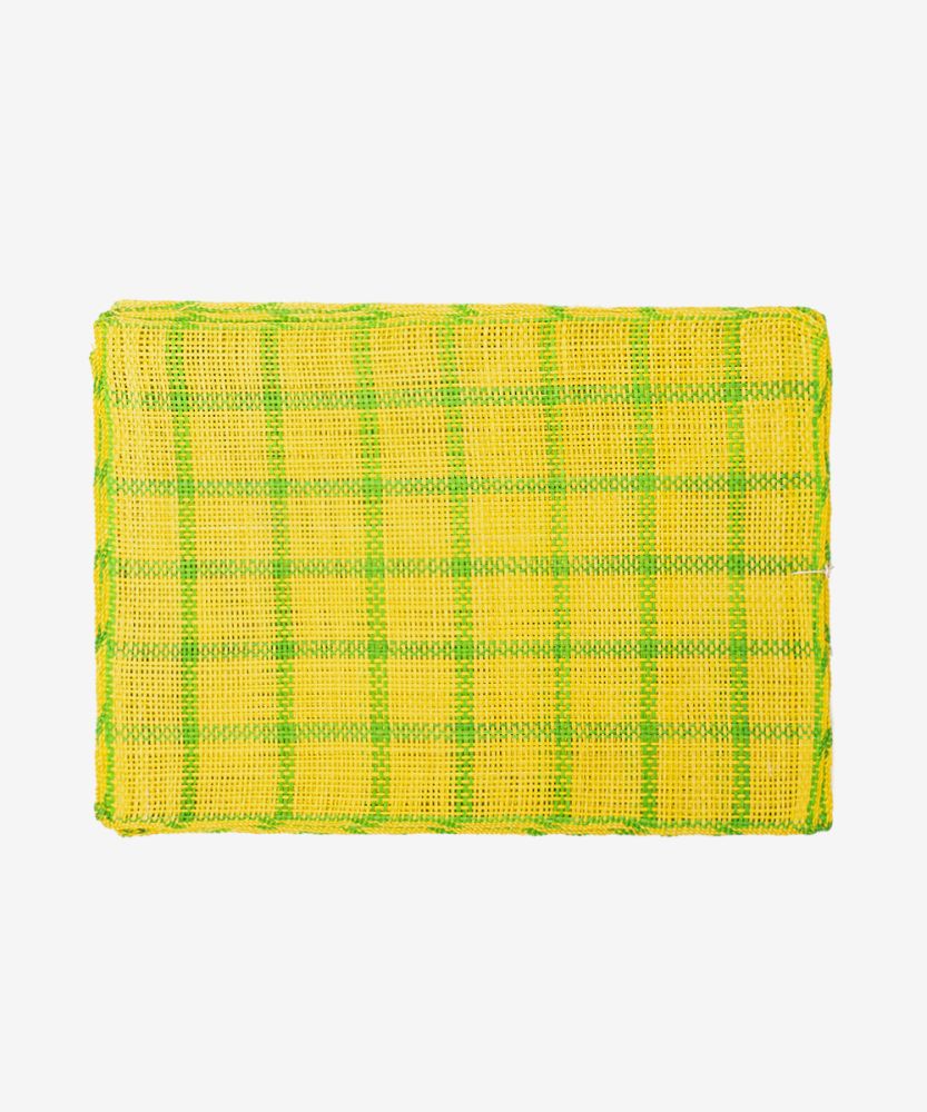 Straw placemat - SET OF 6 - YELLOW & GREEN