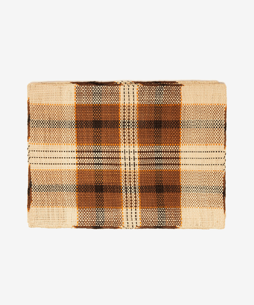 INDIVIDUAL RECTANGULAR - 1 UNI - BEIGE, NEGRO Y NARANJA