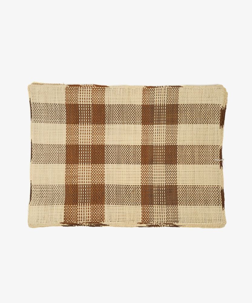 INDIVIDUAL RECTANGULAR -  1 UNIDAD - BEIGE Y MARRÓN
