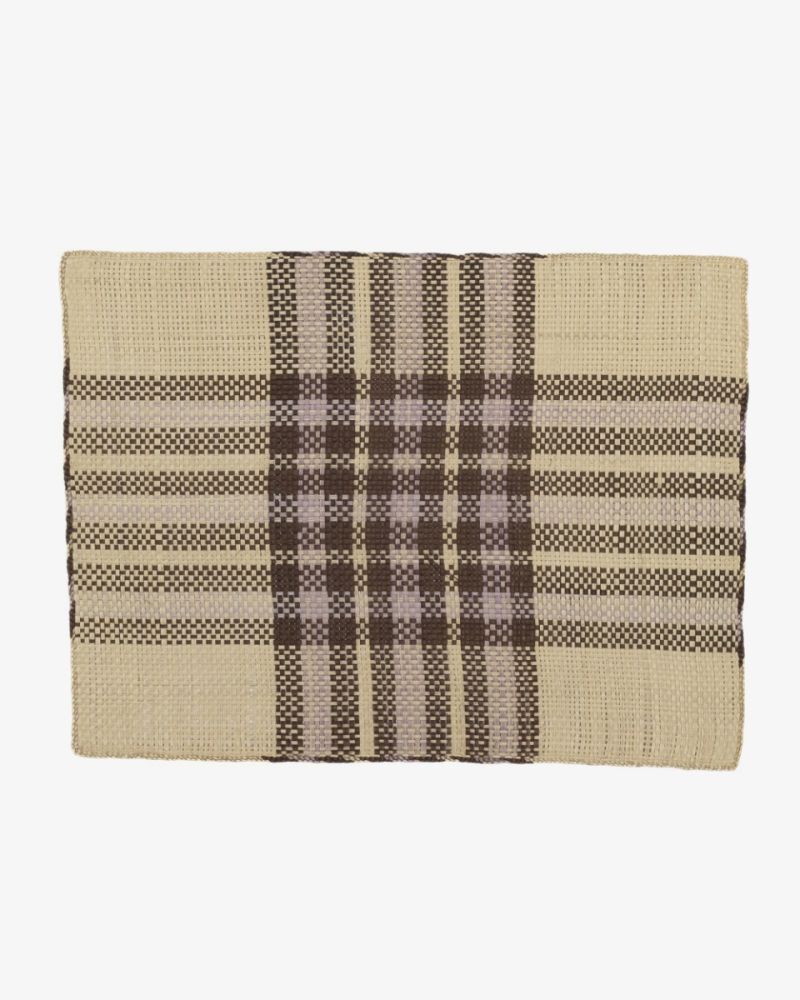 Individual rectangular - 1 unidad - BLANCO, MARRÓN Y MALVA