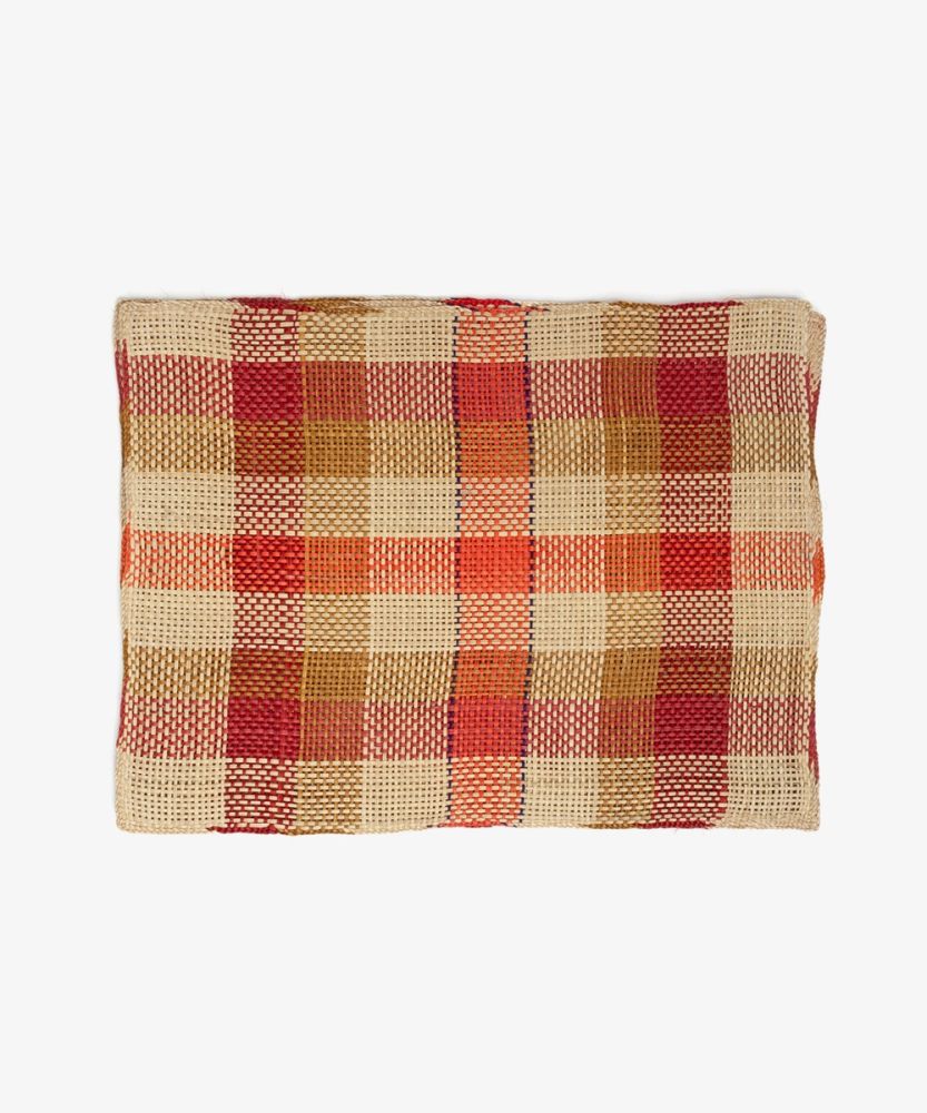 Individual rectangular - 1 unidad - BLANCO, TOSTADO Y ROJO