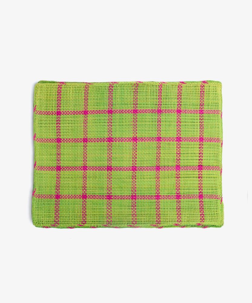 Rectangular placemat - 1 UNIT- LIME GREEN & FUCSHIA