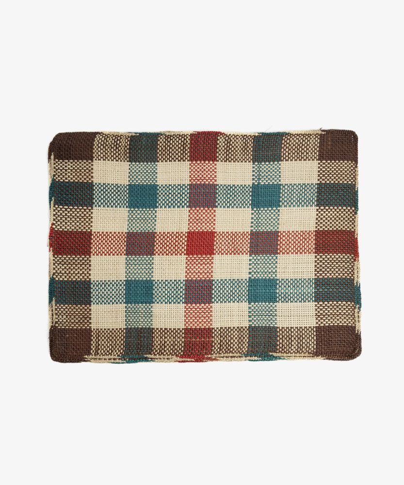 Straw placemat- SET OF 6- YELLOW, RED & GREEN