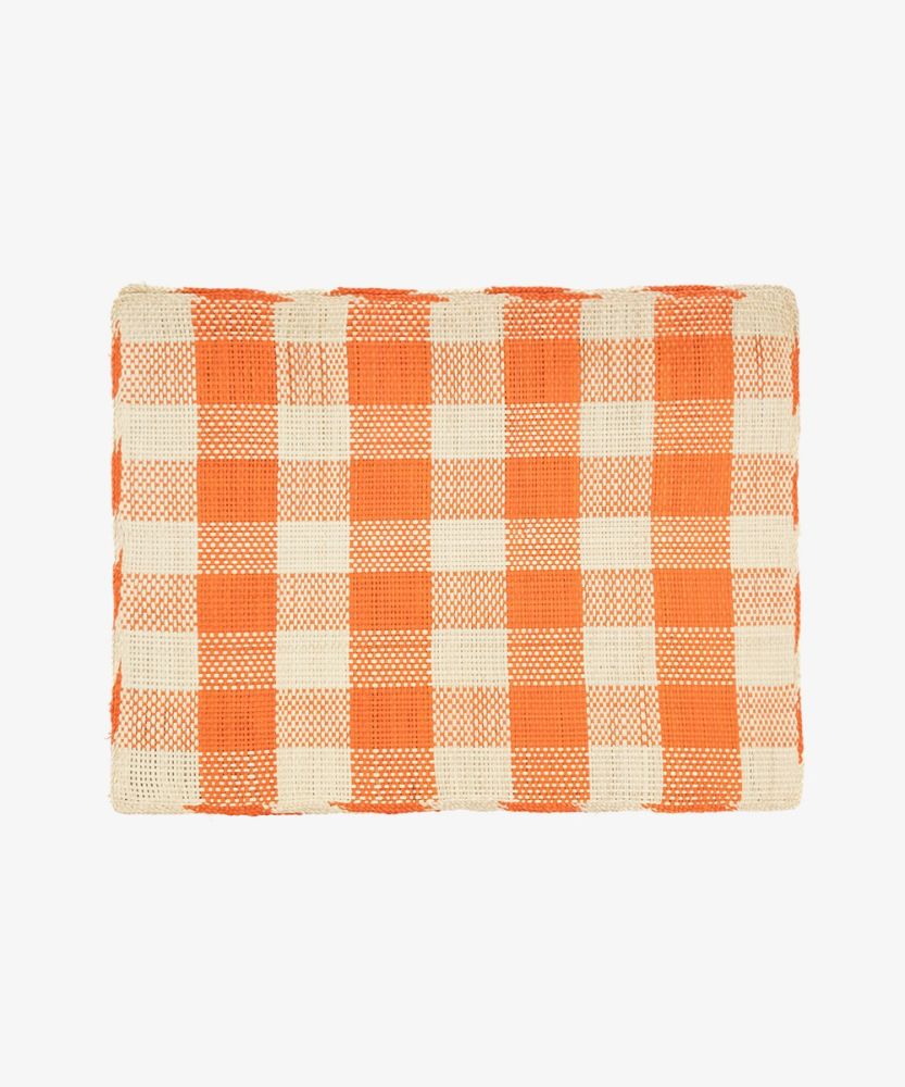 Straw placemat- SET OF 6- ORANGE