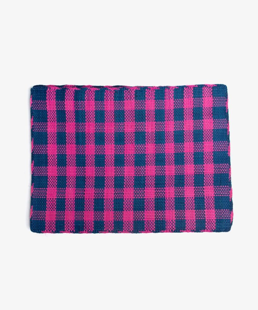 INDIVIDUAL RECTANGULAR IRACA- SET 6 -AZUL Y FUCSIA