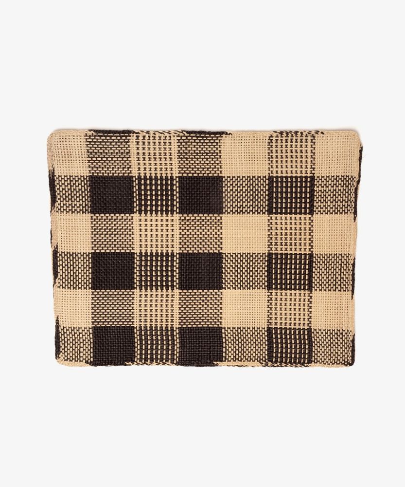 INDIVIDUAL RECTANGULAR - 1 UNIDAD - BEIGE Y NEGRO 
