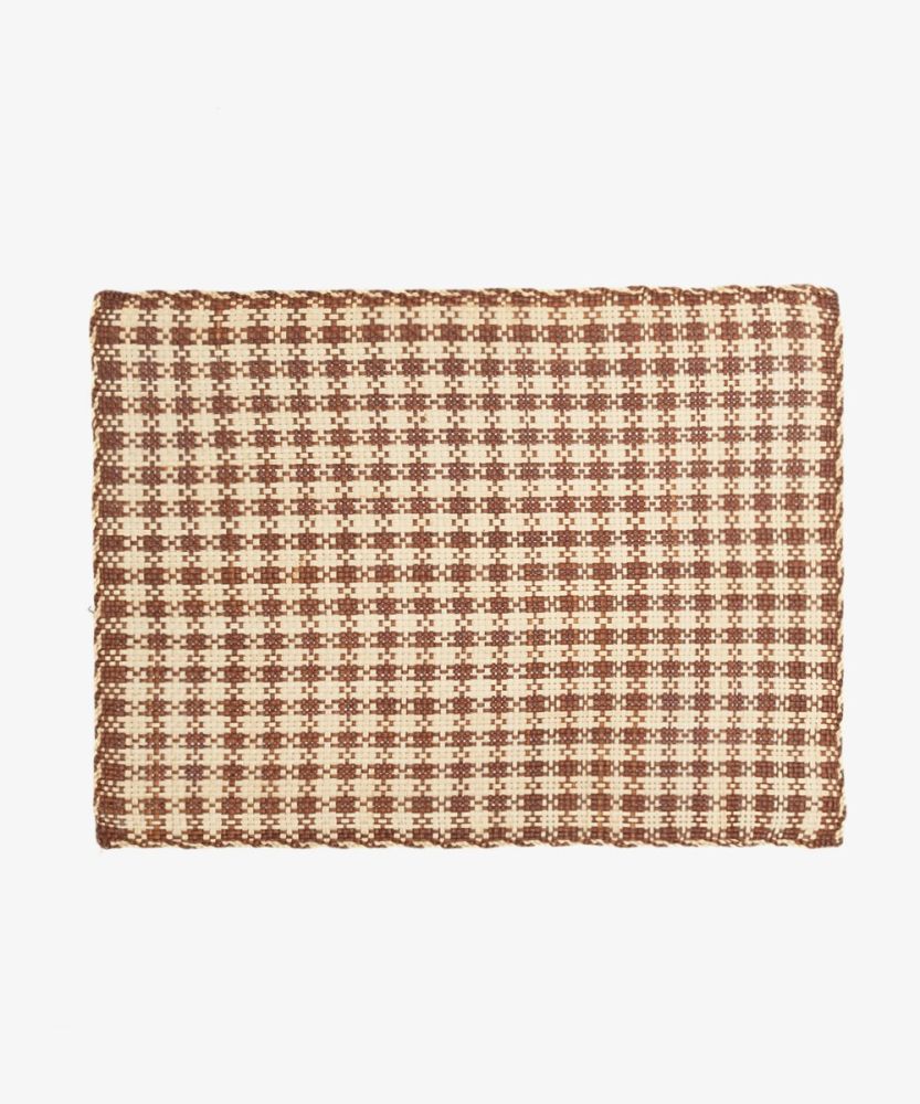 Individual rectangular - 1 unidad - BLANCO Y MARRÓN