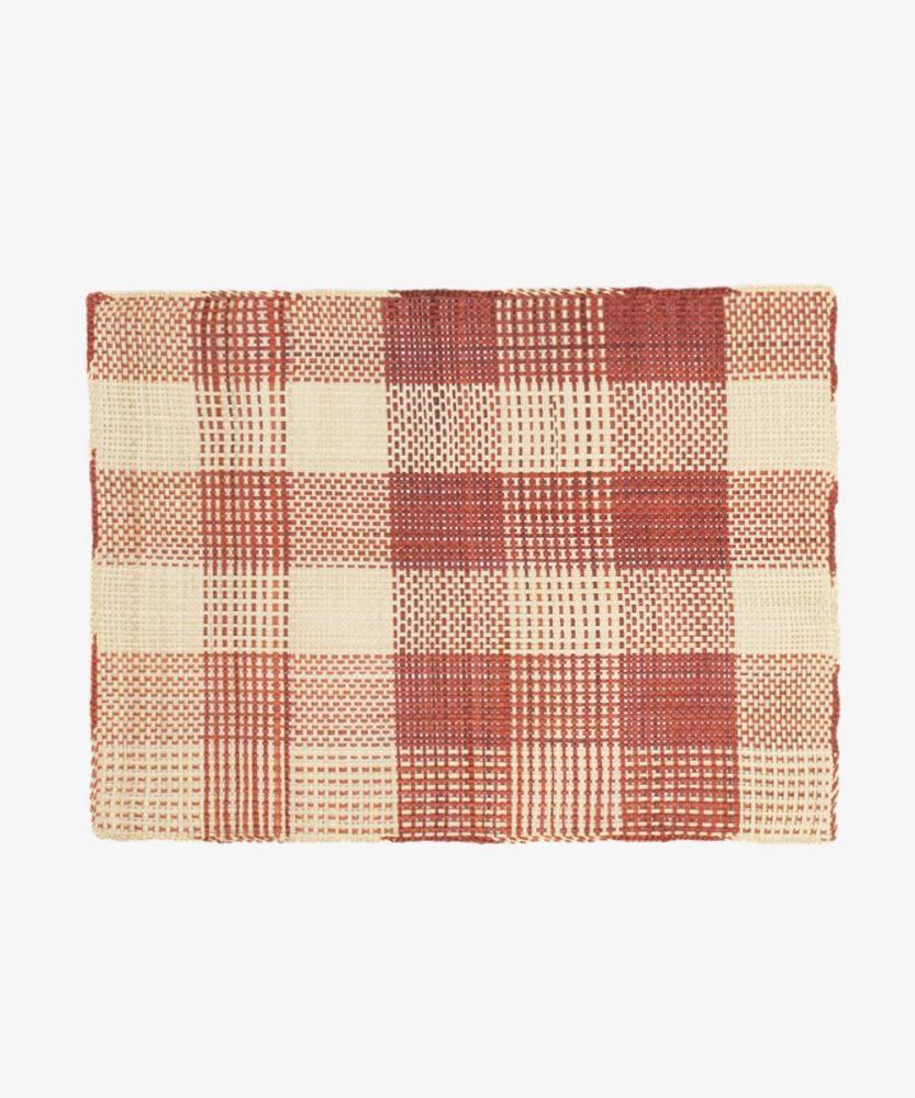 INDIVIDUAL RECTANGULAR-  1 UNIDAD  - BEIGE Y BURDEOS