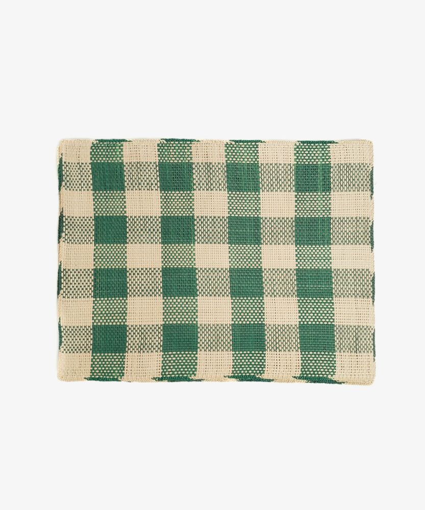 Straw placemat - SET OF 6 - GREEN