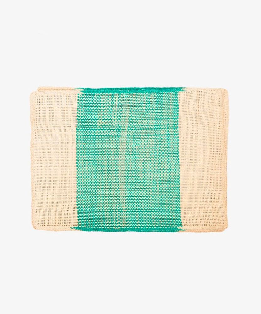 Straw placemat - SET OF 6 - GREEN