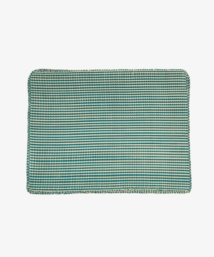 Straw placemat- SET OF 6- BLUE & BEIGE