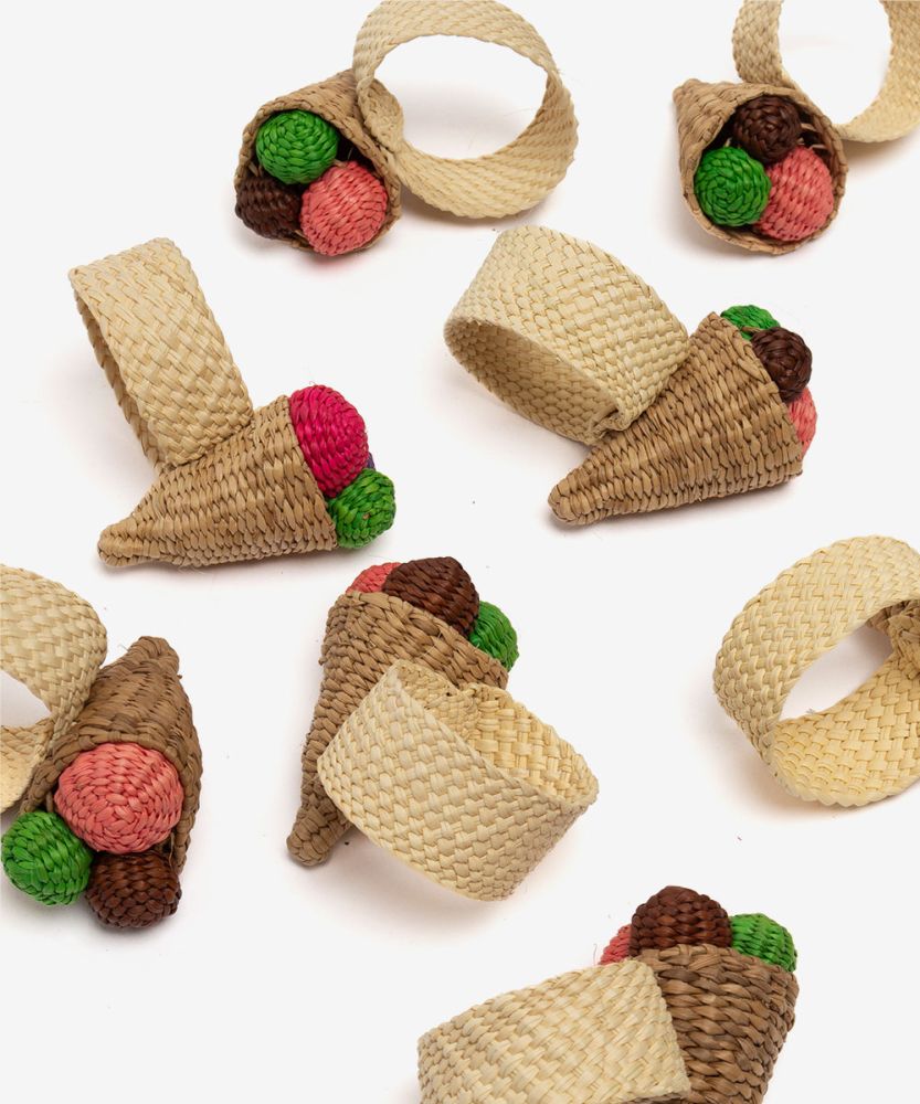 Servilletero Helado en Cono - PRECIO POR UNIDAD - VERDE Y ROSA