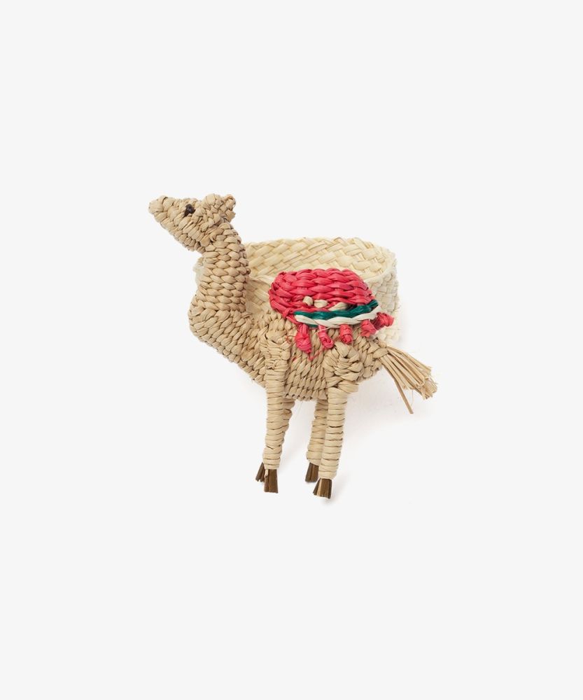 Napkin ring CAMEL - BEIGE & RED