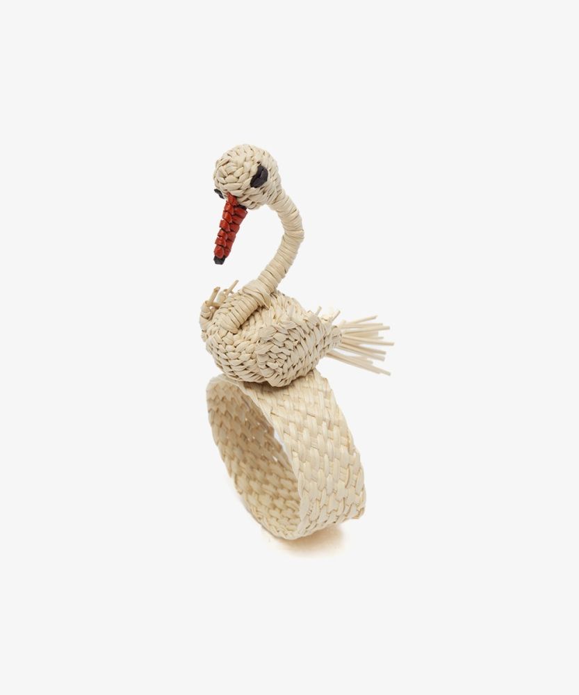 Servilletero CISNE - BEIGE Y NARANJA
