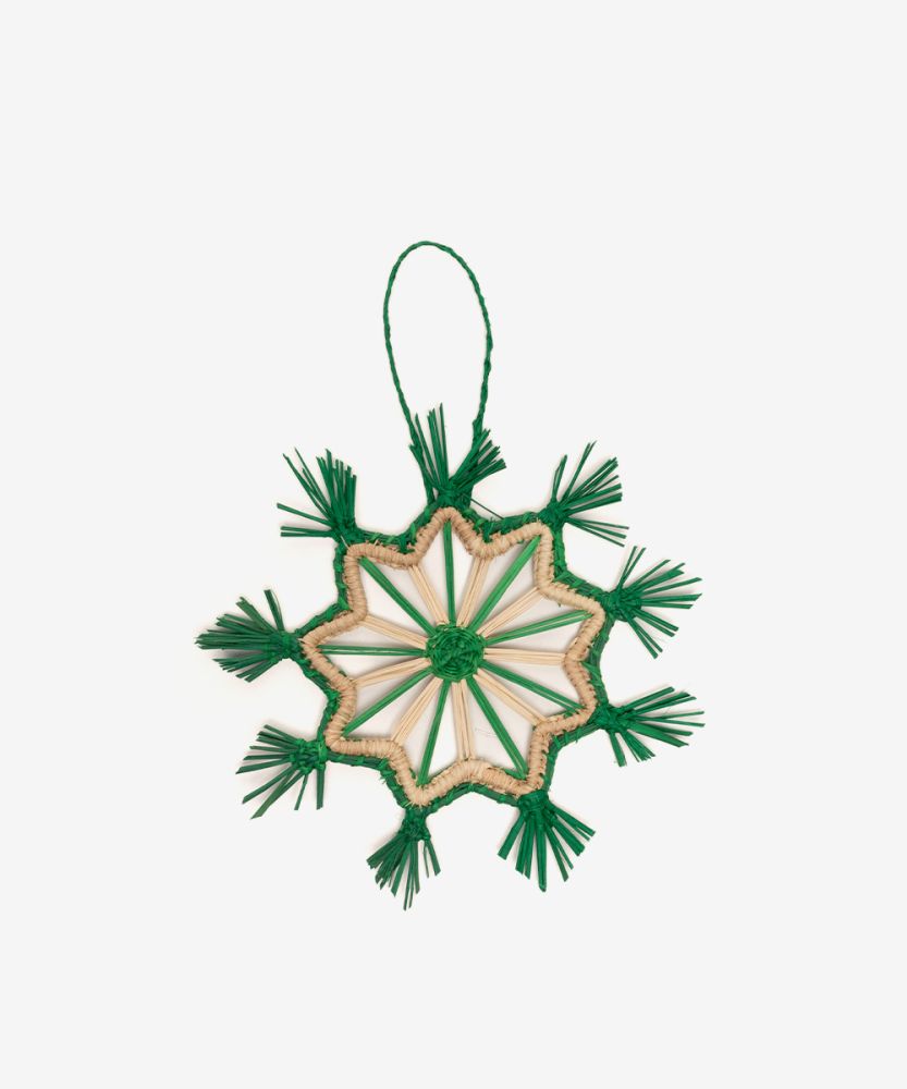 ADORNO PARA COLGAR EN IRACA - COPO DE NIEVE L BEIGE & VERDE