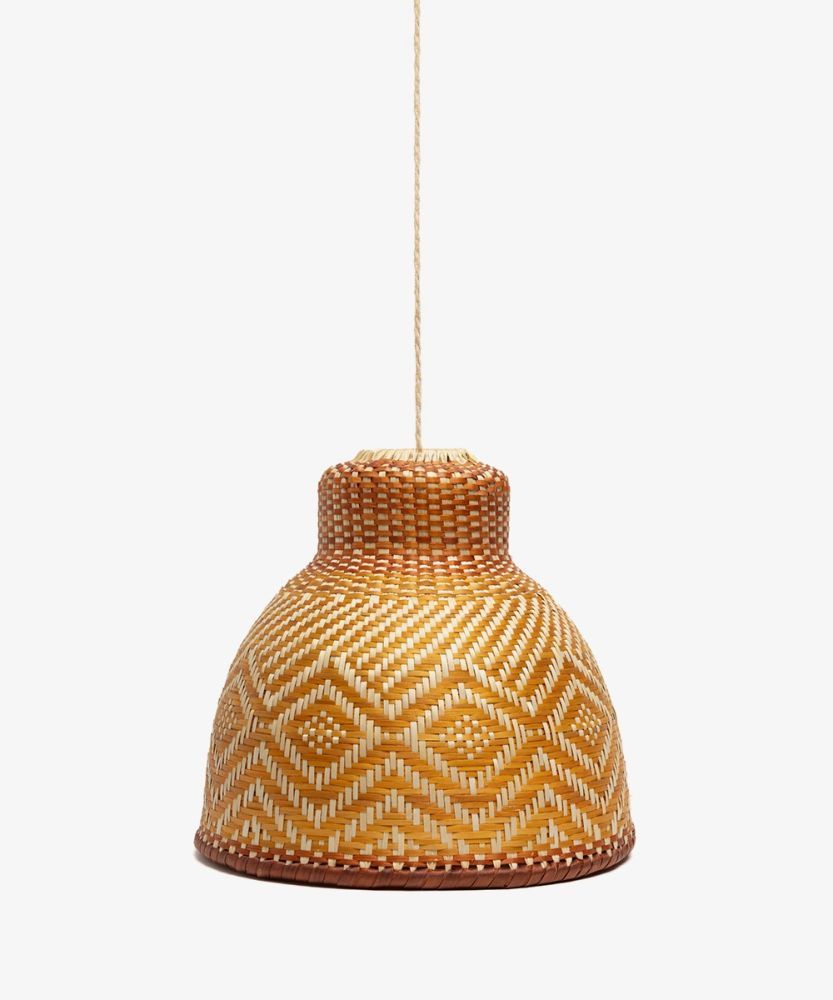 LAMPSHADE M - MUSTARD & Beige