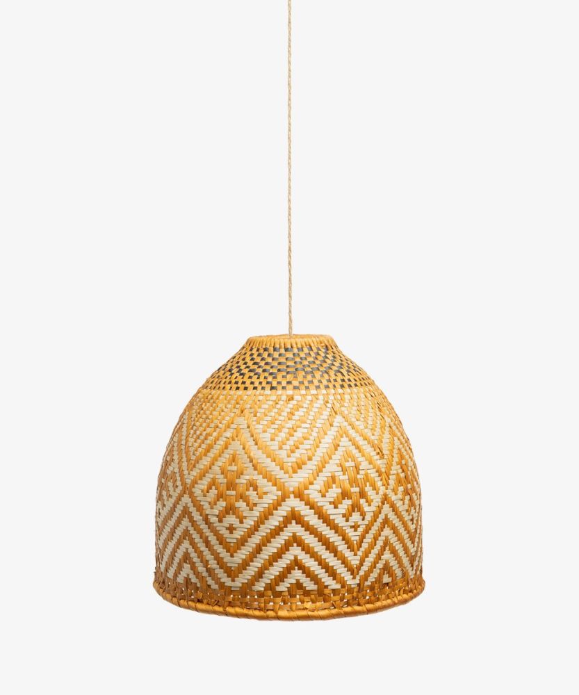 LAMPSHADE OVAL S - MUSTARD & BLACK