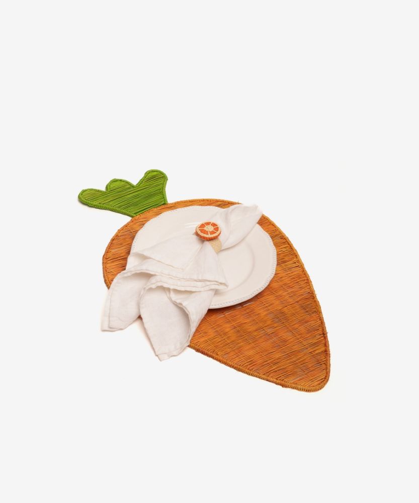 Placemat  CARROT shape- Orange & green