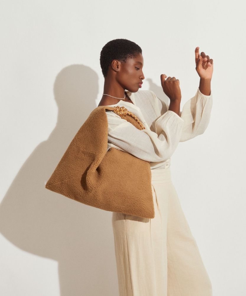 ORIGAMI LARGE Bag - CURLY CAMEL