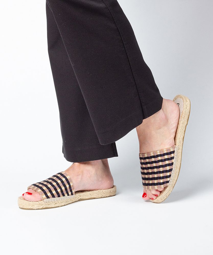 ALPARGATA MULE - BERKELEY - LILA & TOSTADO