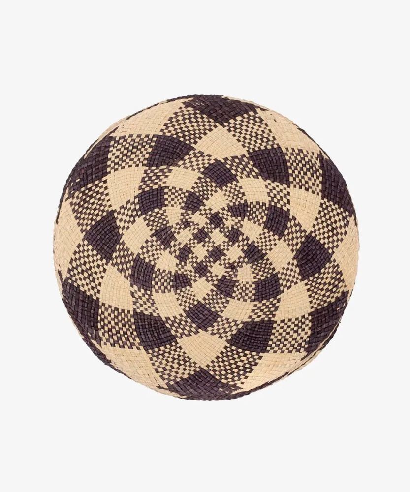 Round placemat - UNIT - BLACK & BEIGE