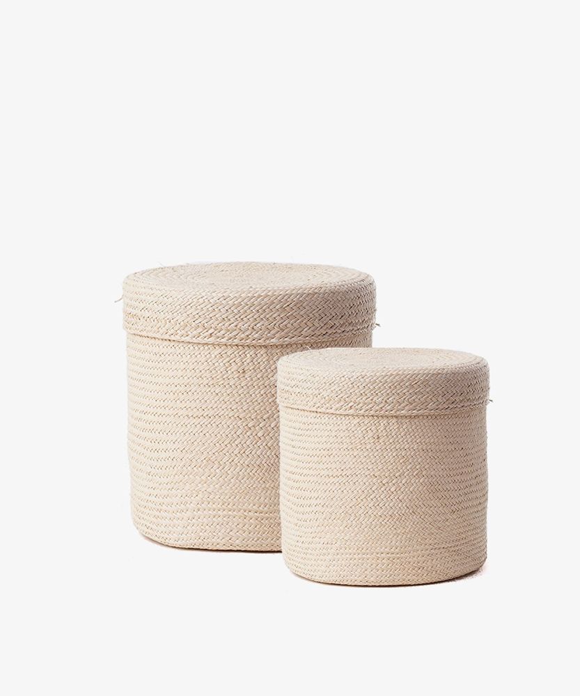 Iraca Basket Set/2 PLAIN BEIGE