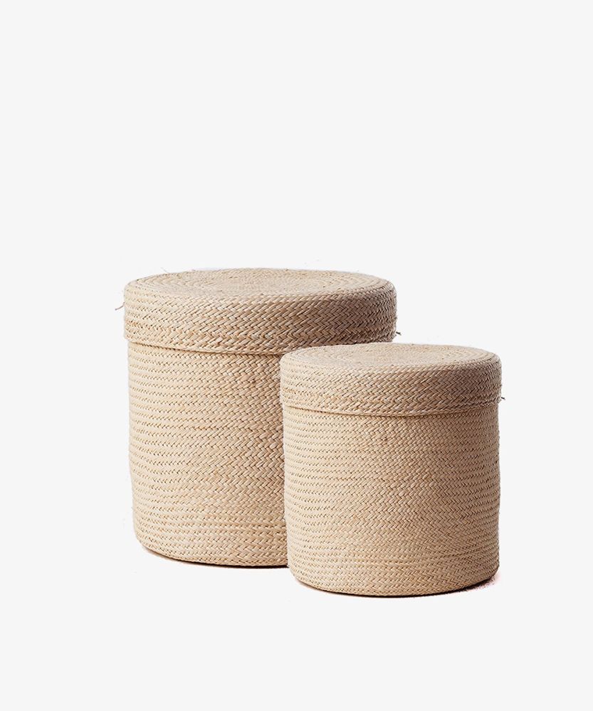 Iraca Basket Set/2 PLAIN TOASTED