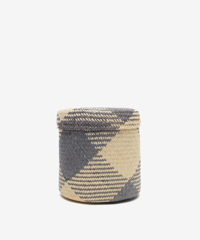 Iraca Basket Set/2 SQUARE GREY