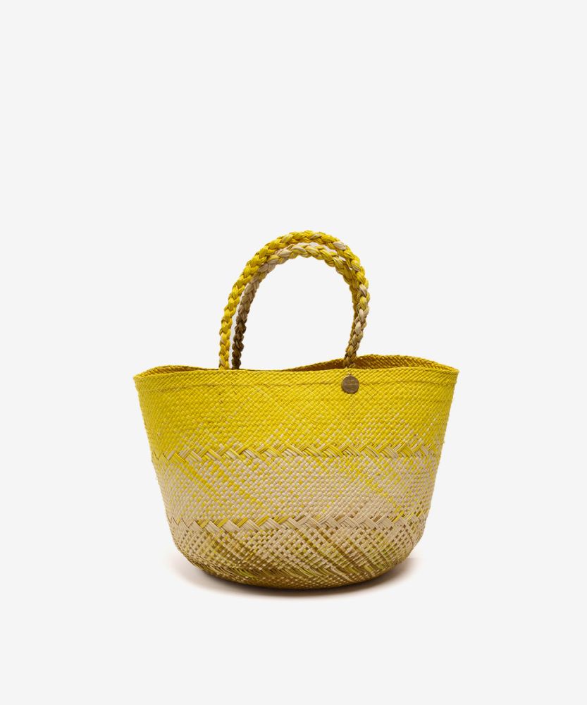 CANASTO BAG S - degrade Yellow & Green