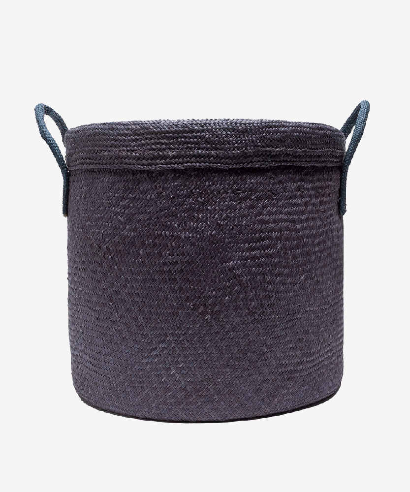 Round Iraca Basket XL - 40x40 cm CONTAINER GREY
