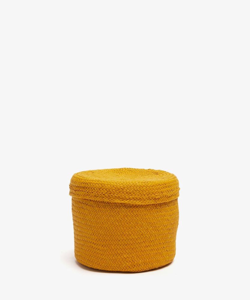Iraca Basket  S -12 x 8 cm H. PLAIN - ORANGE
