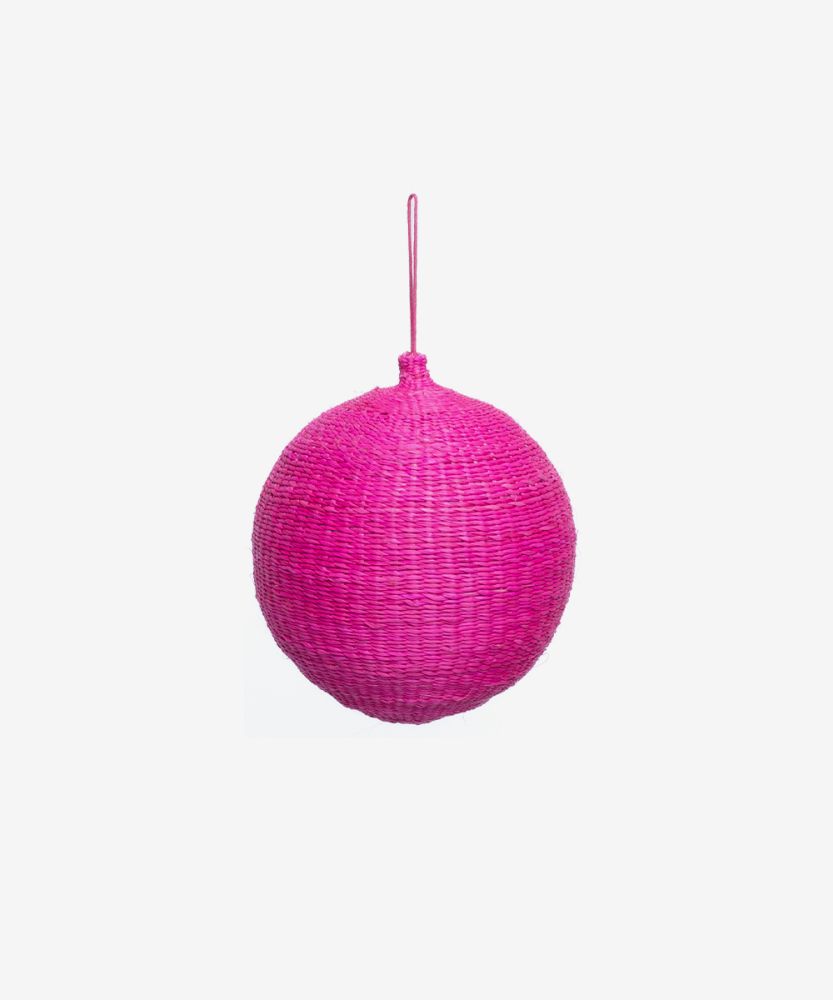 XMAS BALL 10 cm - 1 unit- FUSCHIA  PINK